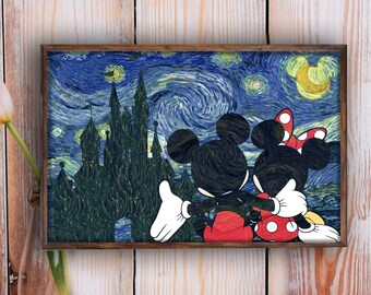 Starry Night Mickey - Etsy