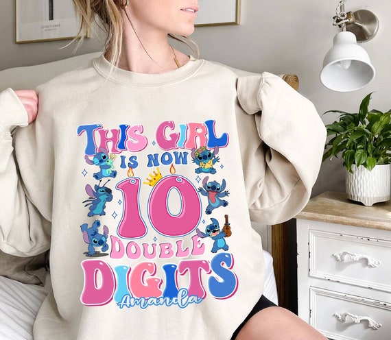 Stitch 10th Birthday Shirt Double Digits 10 Birthday Shirt - Etsy