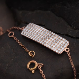 Gold & Genuine Diamond Charm Chain Bracelet - 14k Gold diamond Bracelet for Women - lab grown diamond bracelet - moissainte diamond bracelet