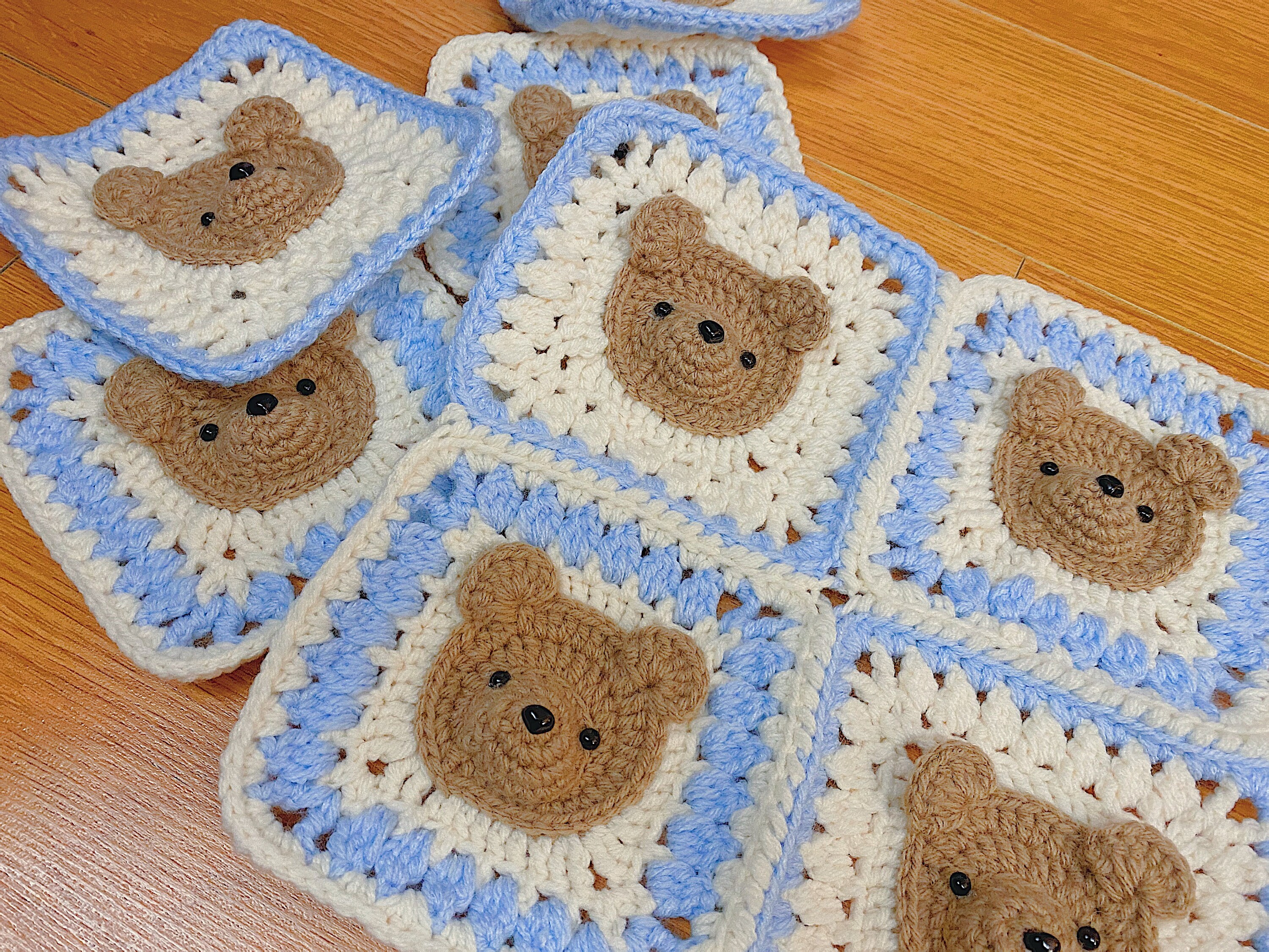 Bear Granny Square Crochet Pattern PDF Etsy