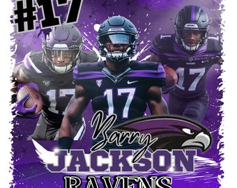 Canva Football Template Bundle 4 - Editable Sports Graphics, Custom Designs % Instant Download, Perfect for Coaches & Fans