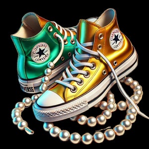 Chucks y perlas PNG