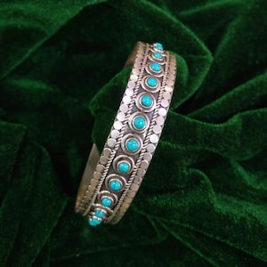 1 Piece Bangle, 925 Sterling Silver Handmade Bangle, Natural Turquoise Bangle, Gemstone Silver Jewellery, Weight~ 30.5 Grams, Size~ 2.6