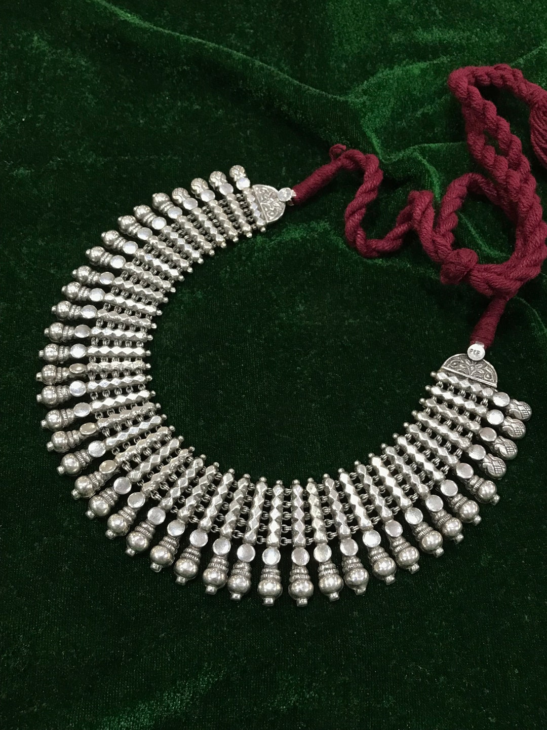 Traditional Rajasthani Necklace in 925 Sterling Silver With Tread