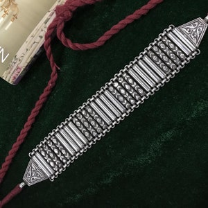925 Sterling Silver With Thread Handmade Choker, Vintage Silver Necklace,  Indian Silver Wedding Necklace, Gift For Her Weight~ 66.8 Grams