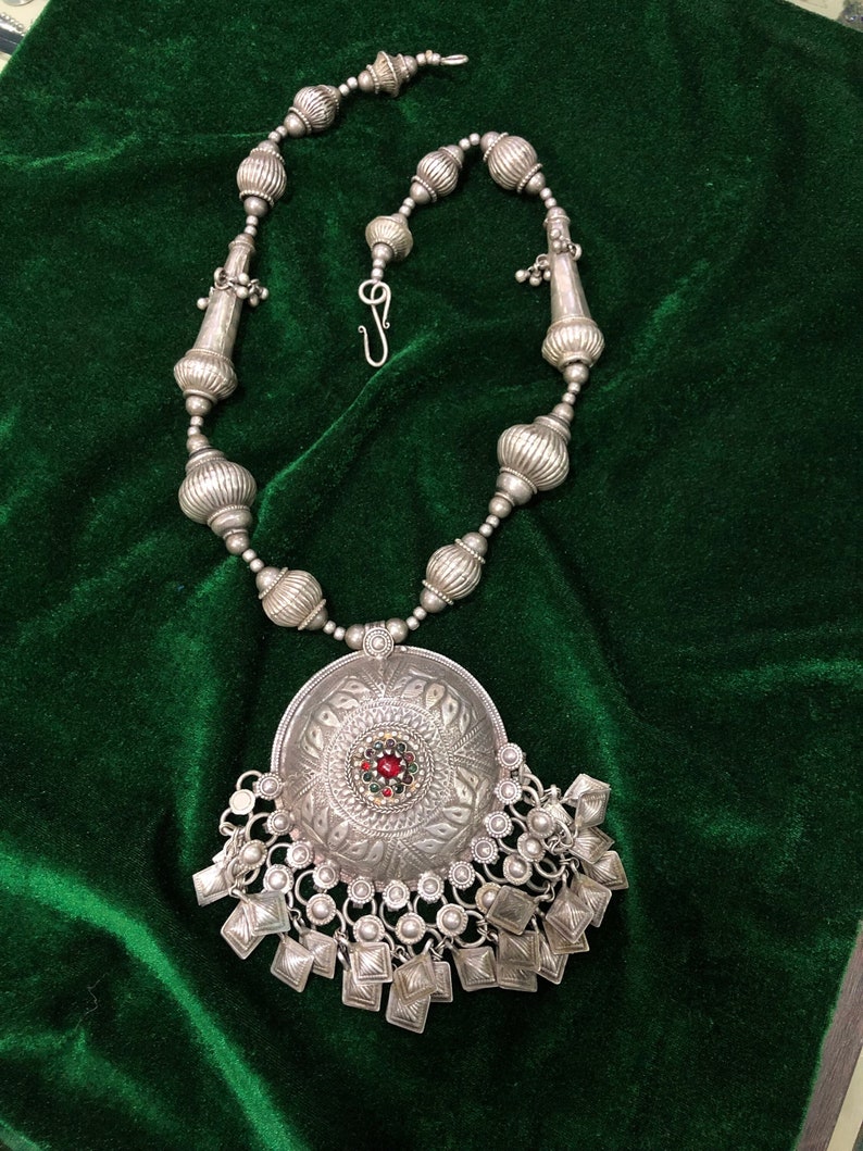 Traditional Rajasthani Necklace in 925 Sterling Silver Old Etsy Canada