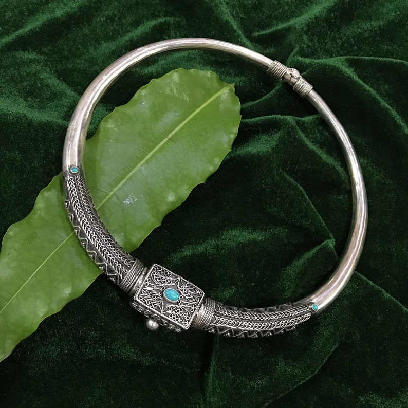 Necklace for Women Indian Hasli Necklace Choker Necklace,Tribal jewelry Boho Jewelry Weight=94 Gypsy Jewelry