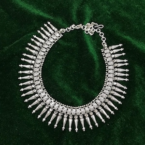 Sterling Silver 925 Handmade Necklace, Antique Silver Necklace, Wedding Necklace, Silver Jewellery, Gift For Her, Weight~ 93.5 Grams