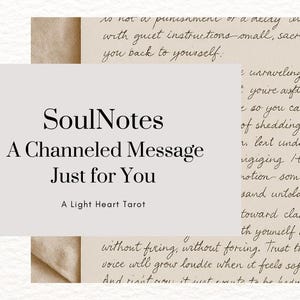 Mensaje canalizado SOULNOTE™ / Carta intuitiva personalizada / Apoyo para el duelo y la sanación / Lectura suave del alma