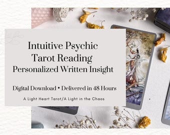 Intuitive Psychic Tarot Reading | Personal Tarot Guidance | Love Career Spiritual Clarity | Digital Download