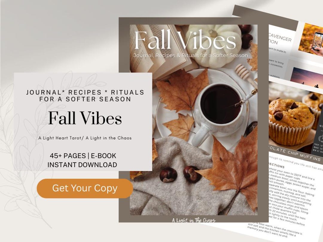 Fall Journal.pdf Fall Vibes Journal, Recipes and Rituals Printable, Autumn Self Care PDF ...