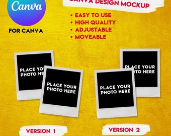 Fotorammodell för Canva (digital mall)
