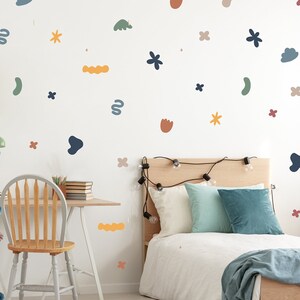 Shapes Wall Decal, Abstract Wall Decal, Boys Room Wall Decal, Cool Wall Stickers, Removable Wall Decals,Playroom Wall Decals,Kids Wall Decal