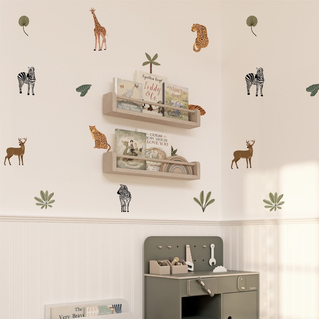 Safari Animals Wall Decal, Nursery Decor, Jungle Wall Decal, Kids Wall ...