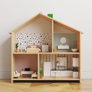 Adesivi per la casa delle bambole Flisat a pois e strisce ~ Restauro di mobili IKEA ~ Regalo di compleanno per bambini