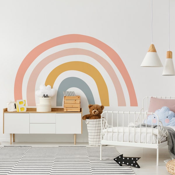 Pastel Rainbow Wall Decal Etsy