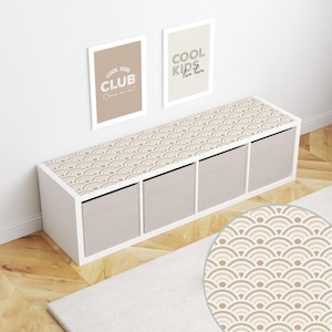 Adhesivo para estante Kallax de IKEA Arcs ~ Decoración minimalista para sala de juegos ~ Adhesivo moderno para estante de guardería