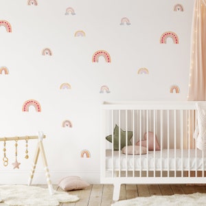 Nursery wall stickers ~ Boho rainbow baby wall decals ~ Girls bedroom decor