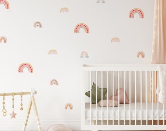 Nursery wall stickers ~ Boho rainbow baby wall decals ~ Girls bedroom decor