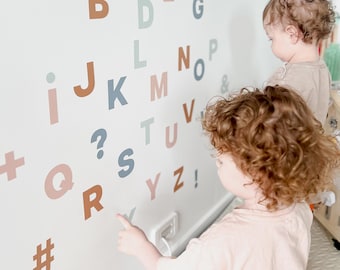Alphabet Wall Decal, Playroom Decal, Self Adhesive Wall Decals, Multicolor Wall Decal, Educational Wall Stickers, ABC Wall Decal, Kids Room