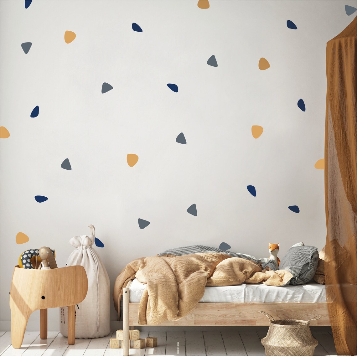 Toddler Boy Wall Decal Triangle Wall Stickers Playroom Wall Etsy