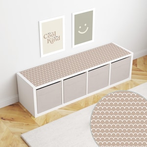 Scallops IKEA Kallax Shelf Sticker ~ Neutral Toy Storage Decor, IKEA Furniture Makeover, Minimalist Modern Playroom ~ 4 colors available