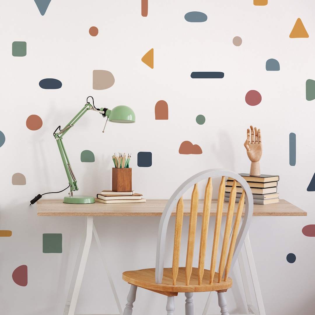 162 Abstract Wall Decals, Shapes Wall Decals, Wall Decals Kids Playroom