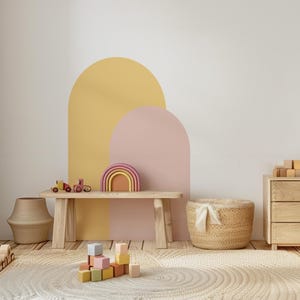 Adesivo da parete ad arco per bambini, adesivo da parete ad arco moderno, adesivo da testiera, adesivo da parete per cameretta dei bambini, adesivo autoadesivo, parete minimalista~3 misure disponibili
