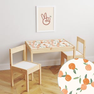 Cute peaches sticker for IKEA Latt table perfect decor for toddler study table