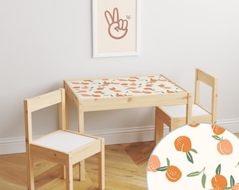 Cute peaches sticker for IKEA Latt table perfect decor for toddler study table