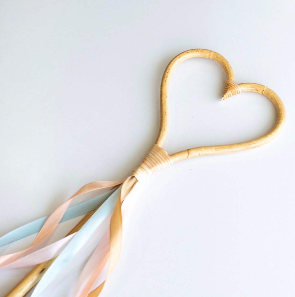 Rattan Heart Wand Flower Girl Wand Cute Princess Pretend Etsy