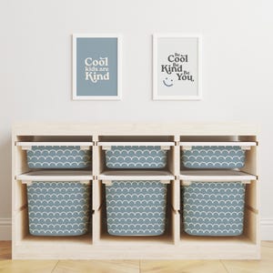 Adesivi IKEA Trofast con capesante blu, adesivi per contenitori portaoggetti perfetti per la decorazione della cameretta dei bambini