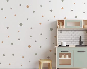 Nursery Wall Stickers, Spotty Nursery Decal, Boho Wall Decals, Wall Decal Baby Boy, Safari Nursery Decor, Kids Wall Decal, Polka Dot Decals