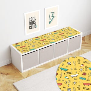 Skater Kallax Shelf Decal ~ IKEA Furniture Makeover ~ Boys Toy Storage Decor