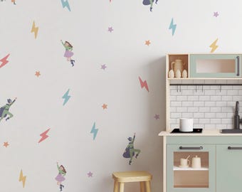 Cool wall stickers with superheroes perfect home-decor for boys bedroom - superheroes stickers kids gift for birthday