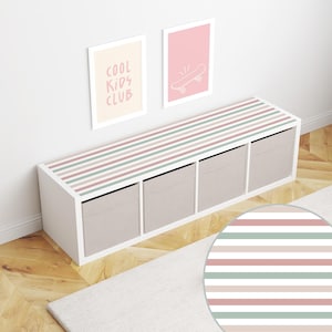 Stripes IKEA Kallax Shelf Sticker ~ Minimalist Toy Storage Decor ~ Colorful IKEA Furniture Decor