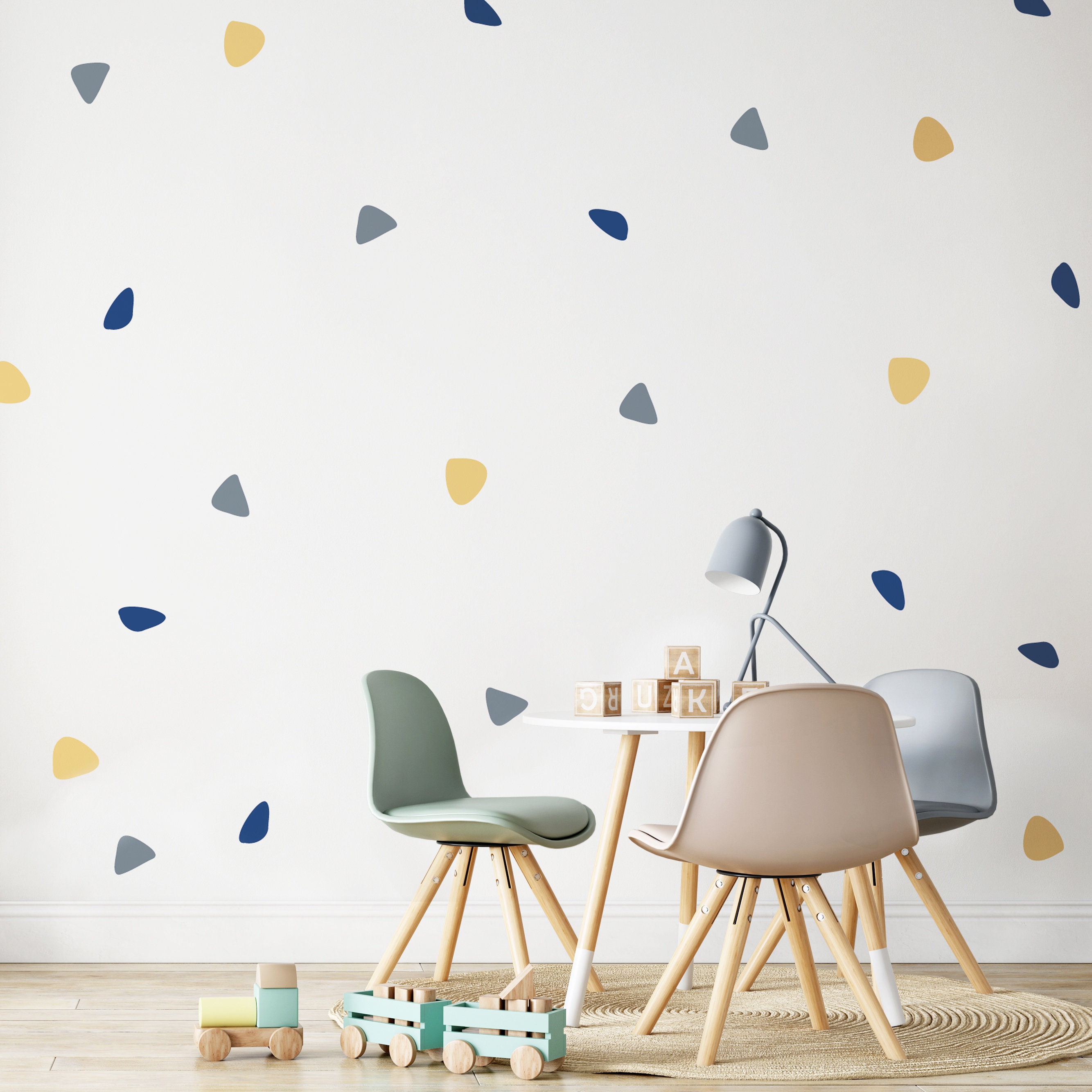 Toddler Boy Wall Decal Triangle Wall Stickers Playroom Wall Etsy