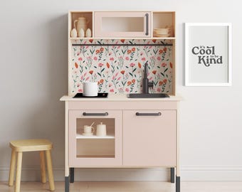 Ikea Duktig Kitchen Stickers, Cute Toy Kitchen Decor, Girls Playroom Decor, Toddler Toy Room Decor, Duktig Backsplash Decal, IKEA Duktig