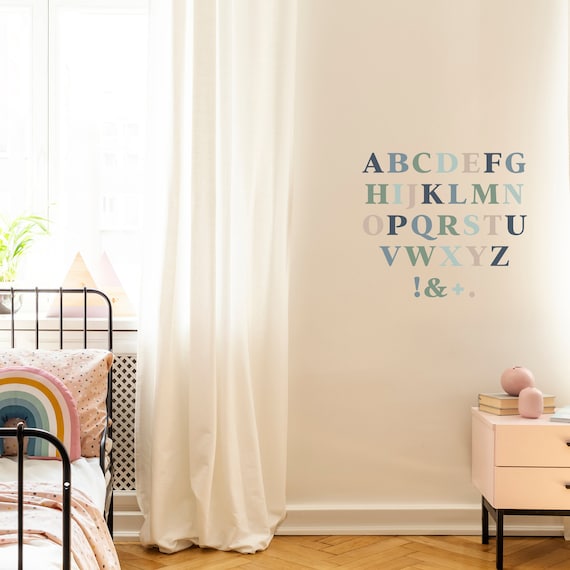 DesignStickers Autocollants Muraux Alphabet Pour Chambre D'enfant - ABC - Décoration De Salle De Jeux Pour Garçons Et Filles