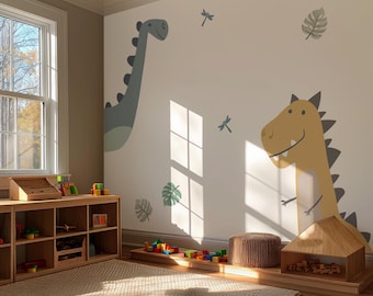 Diplo and Trex dinosaur wall stickers, perfect wall decals for boys playroom
