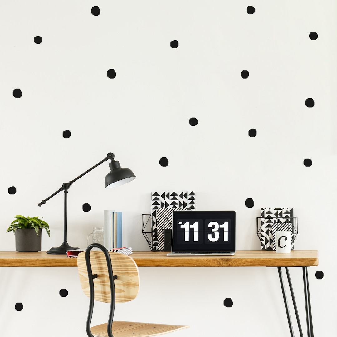 210 Black Polka Dot Wall Decal, Dalmatian Wall Decals, Toddler Room