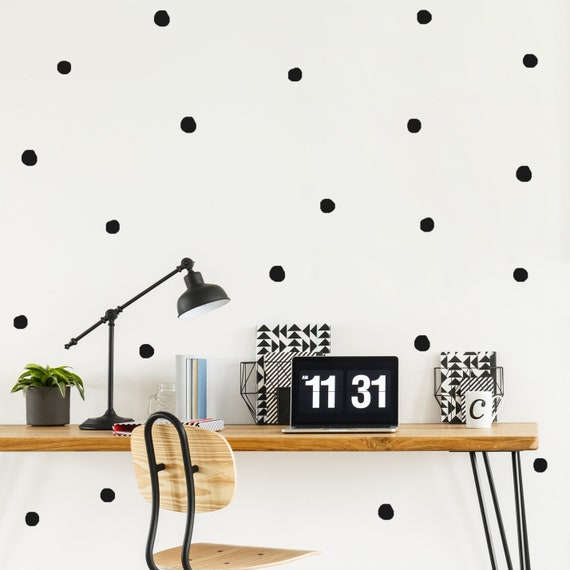 Black Polka Dot Wall Decals - Wall Stickers