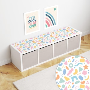 Calcomanía Kallax con formas abstractas ~ Adhesivo para estante Kallax de IKEA ~ Regalo para mamá primeriza