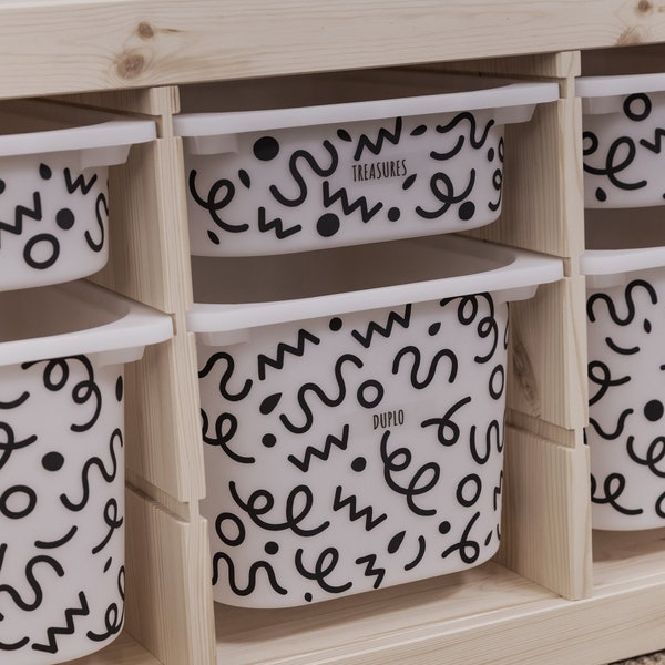 Trofast Black Decal Etsy