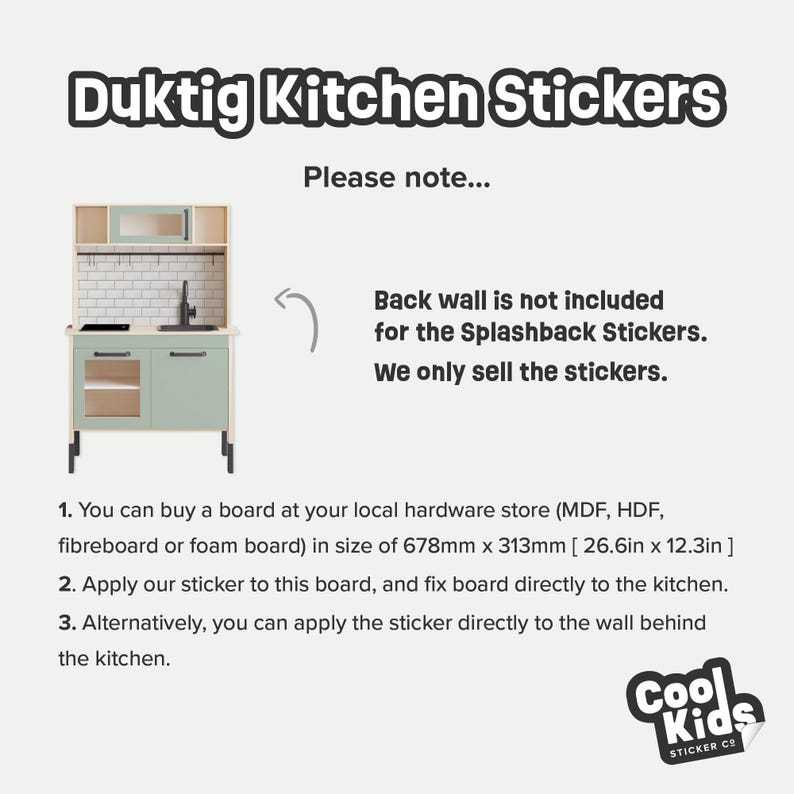 Green Duktig Kitchen Sticker, Cafe Stand Decal, IKEA Duktig Decor, Play Kitchen Sticker, Kids Furniture Decor, Gender Neutral Decor, Toddler image 4
