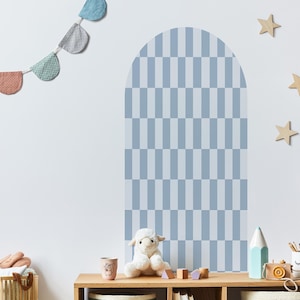 Arch Wall Decal for Kids Playroom - Removable Checker Pattern Wall Sticker, Nursery Wall Art in Medium & Large Sizes and Multiple Colors