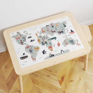 IKEA Flisat Aufkleber ~ Landkarte ~ Homeschooling Dekor ~ Montessori Kinderzimmer Dekor