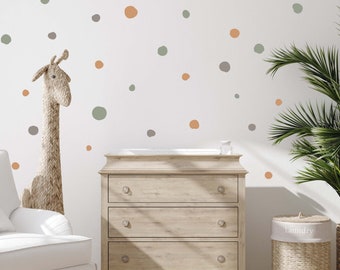 Nursery Wall Stickers, Set Of 150 Wall Stickers, Kids Wall Decal, Spotty Nursery Decal, Safari Nursery Decor, Polka Dot Wall Decals