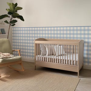 Gingham Wandpaneele ~ Modernes Kinderzimmer Dekor ~ Tween Room Wall Decals - Rent Home Decoration