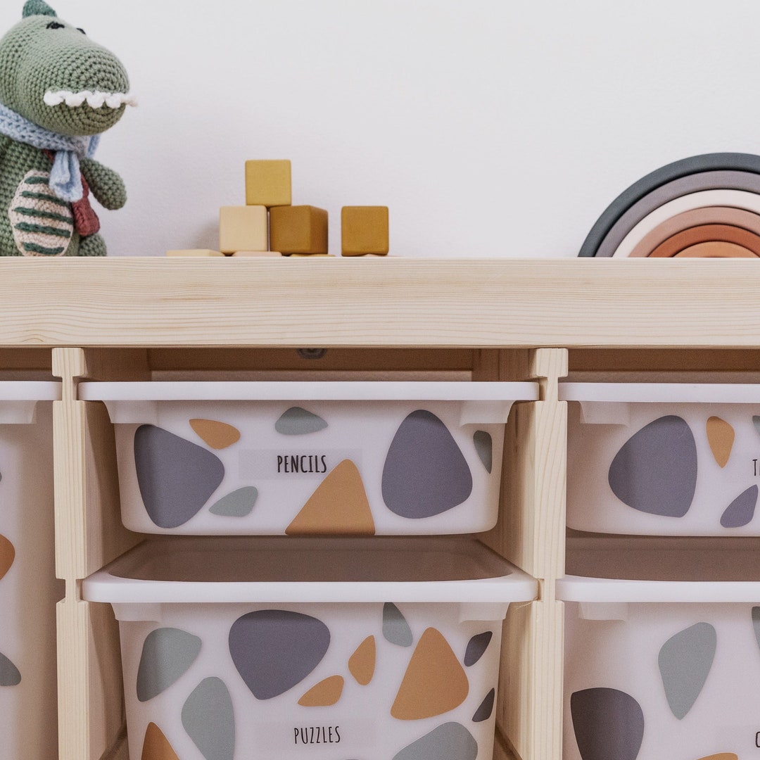 Safari Trofast Decals, Triangle Trofast Stickers, Storage Tub Decals, Container Decoration